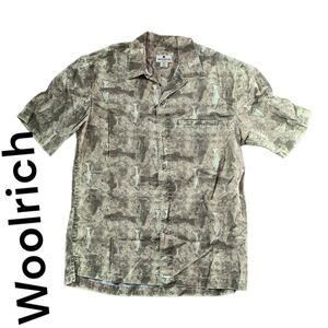 Woolrich mens medium Barley Trout button cotton fishing hunting outdoors